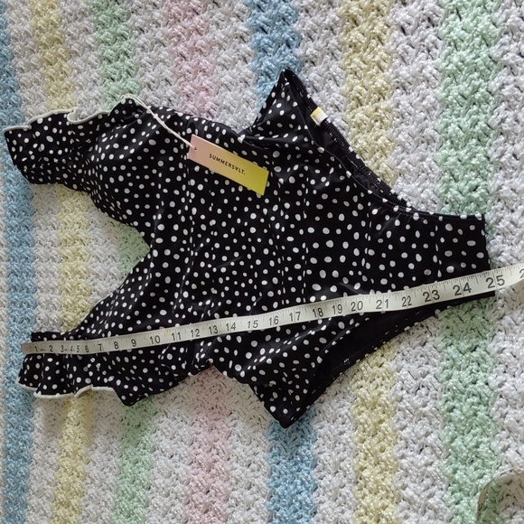 NWT Summersalt Size 2 The Ruffle Backflip Nero Dot One Piece Swimsuit - Picture 6 of 16